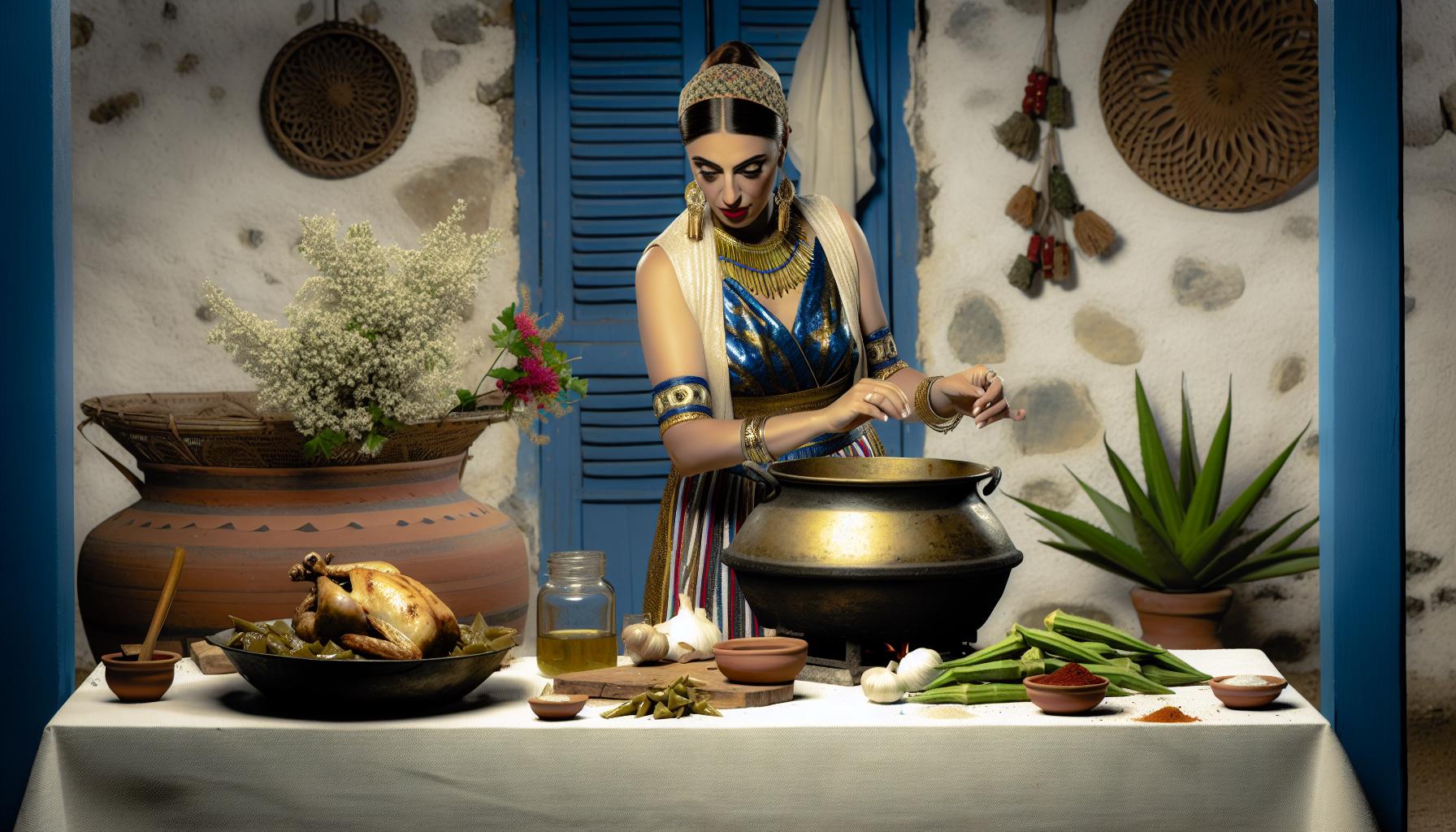 Κοτόπουλο με μπάμιες στο φούρνο